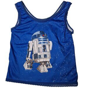 Vintage Underoos Star Wars Tank Top Shirt Girls 4-6X R2D2 Droid Robot Movie USA